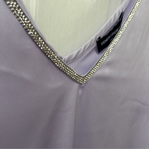 NWT Generation love Christie Crystal Tank size large in lilac - Picture 2 of 11